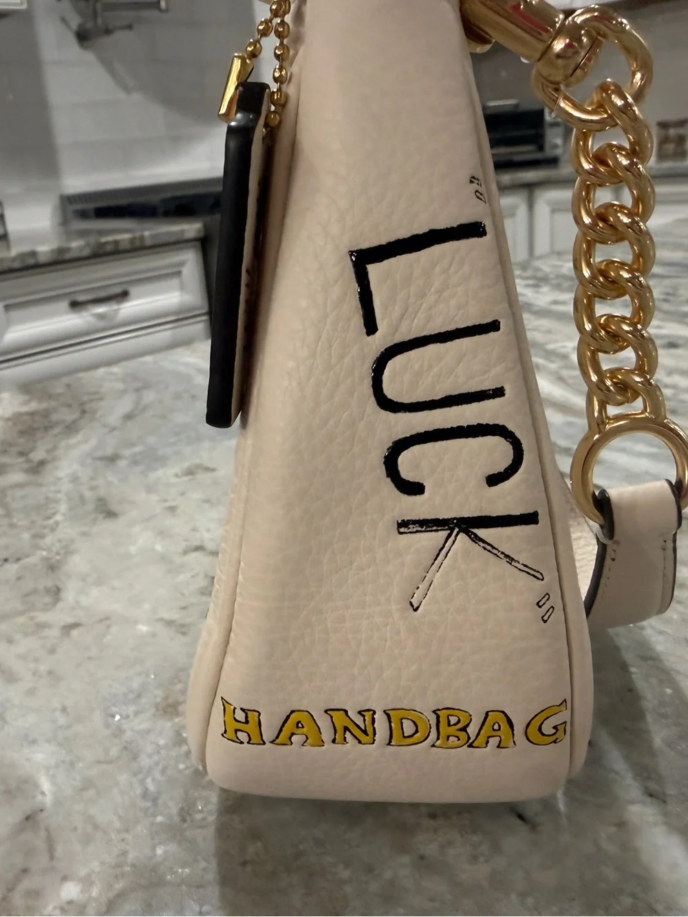Coach Teri Shoulder Bag “Too Cool” Chalk Graffiti Print Leather